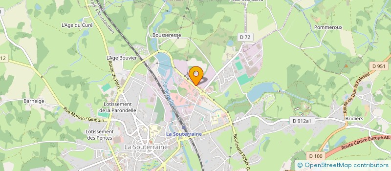 localisation de l'entreprise FOYER DE JEUNES TRAVAILLEURS RESIDENCE BELMONT à LA SOUTERRAINE