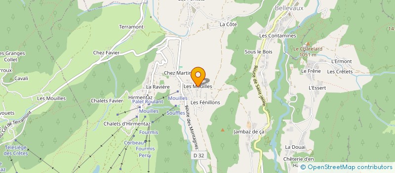 localisation de l'entreprise FOYER DE SKI DE FOND DE BELLEVAUX  BELLEVAUX