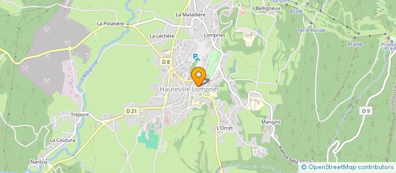 localisation de l'entreprise FOYER DE SKI NORDIQUE DU HAUT BUGEY à PLATEAU D'HAUTEVILLE