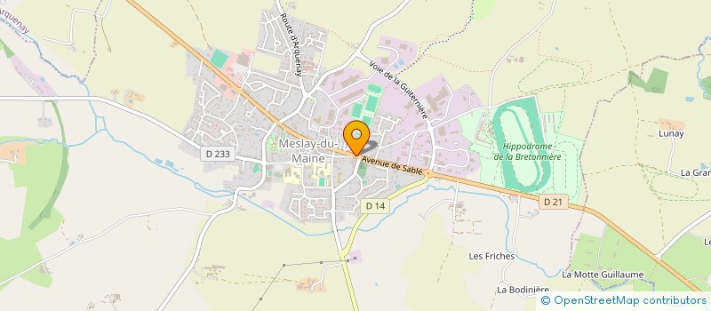 localisation de l'entreprise FOYER DES AMIS LOISIR ET CULTURE  MESLAY-DU-MAINE