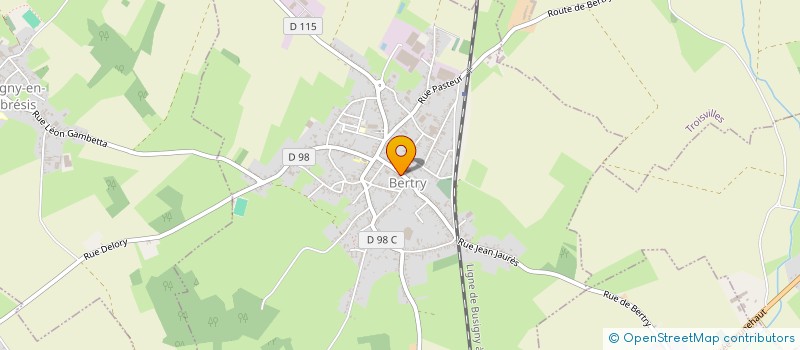 localisation de l'entreprise FOYER DES ANCIENS DE BERTRY  BERTRY