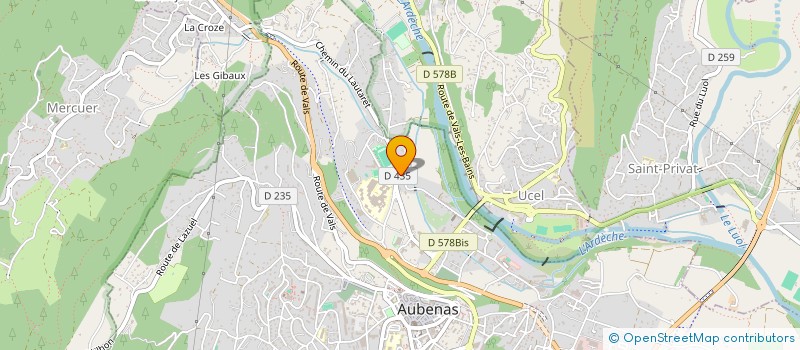 localisation de l'entreprise FOYER DES ELEVES DU C.E.S. ROQUA à AUBENAS