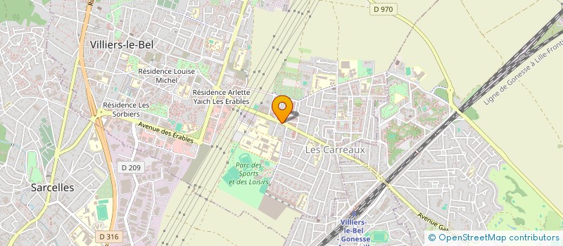 localisation de l'entreprise FOYER DES ELEVES DU CES ST EXUPERY  VILLIERS-LE-BEL