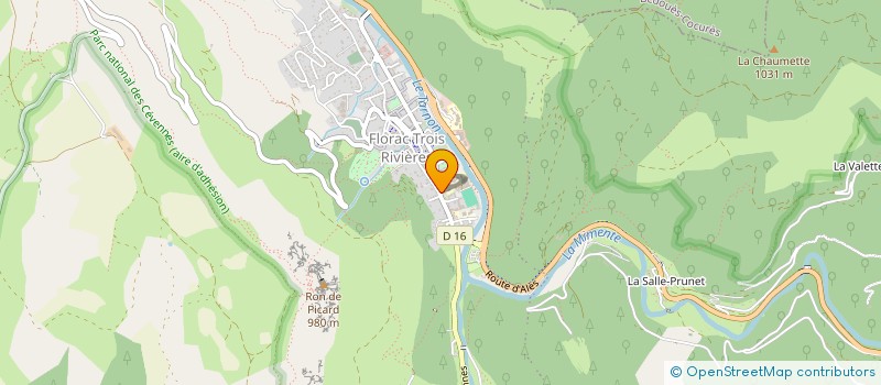 localisation de l'entreprise FOYER DES ELEVES DU COLLEGE D'ENSEIGNEMENT GENERAL DE FLORAC  FLORAC TROIS RIVIERES