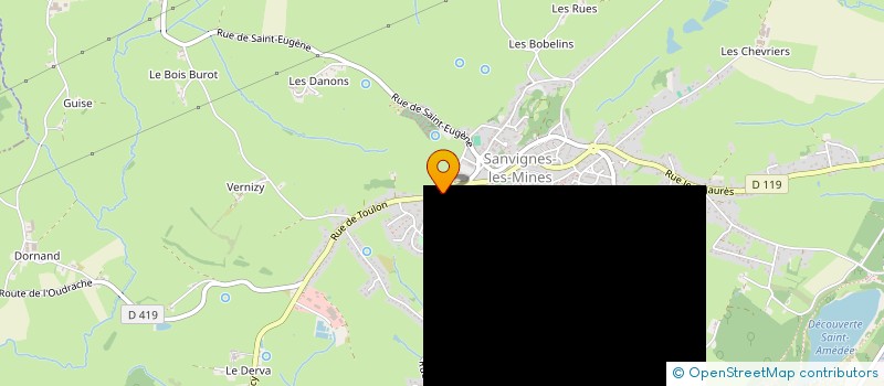 localisation de l'entreprise FOYER DES ELEVES DU COLLEGE ROGER VAILLAND DE SANVIGNES LES MINES  SANVIGNES-LES-MINES