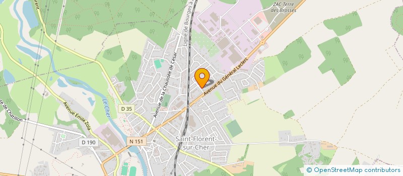 localisation de l'entreprise FOYER DES ELEVES DU COLLEGE VOLTAIRE DE SAINT-FLORENT-SUR-CHER  SAINT-FLORENT-SUR-CHER