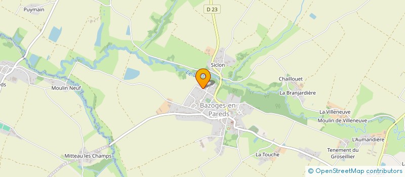 localisation de l'entreprise FOYER DES JEUNES DE BAZOGES EN PAREDS  BAZOGES-EN-PAREDS