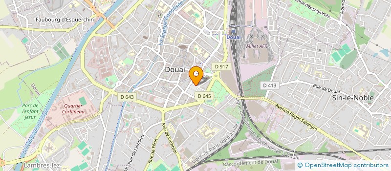 localisation de l'entreprise FOYER DES JEUNES DU DOUAISIS à DOUAI