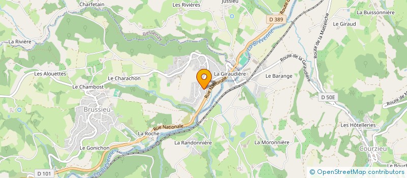 localisation de l'entreprise FOYER DES JEUNES LA GIRAUDIERE  BRUSSIEU