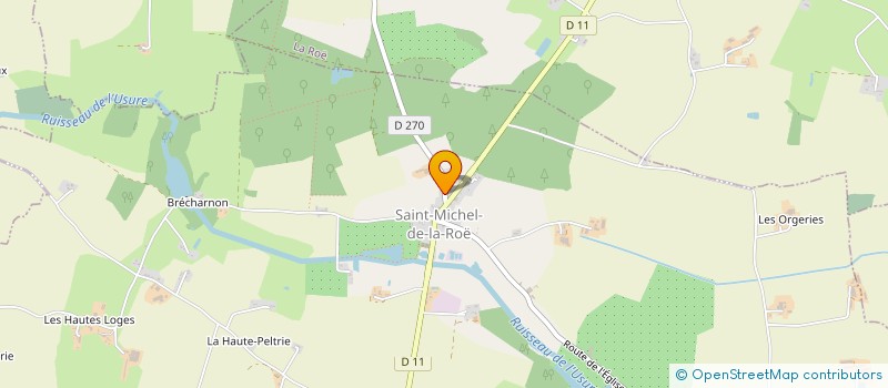 localisation de l'entreprise FOYER DES JEUNES LES MICHELOIS  SAINT-MICHEL-DE-LA-ROE