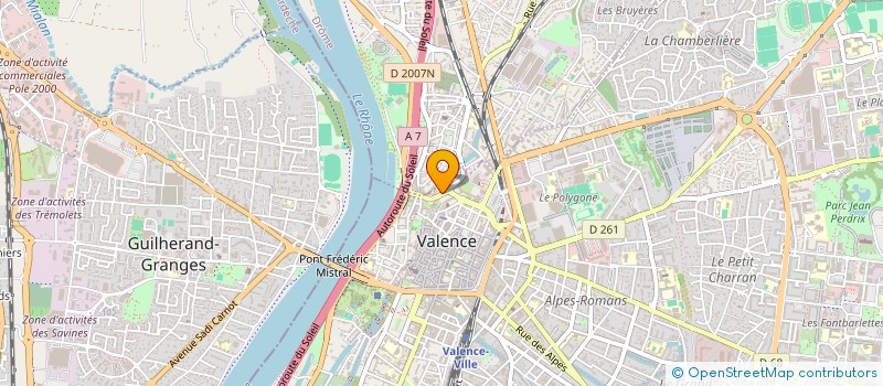 localisation de l'entreprise FOYER DES JEUNES OUVRIERS  VALENCE