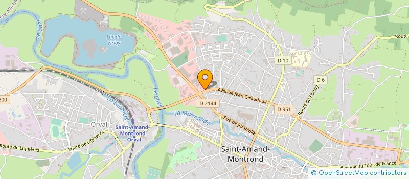 localisation de l'entreprise FOYER DES JEUNES TRAVAILLEURS  SAINT-AMAND-MONTROND