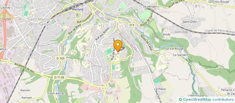 localisation de l'entreprise FOYER ELEVES LYCEE TRISTAN CORBIERE  PLOURIN-LES-MORLAIX