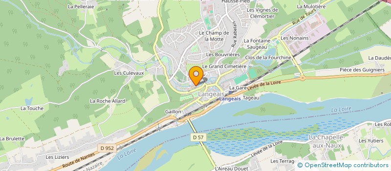 localisation de l'entreprise FOYER JEUNE EDUCAT POPULAIRE DANSE MODER à LANGEAIS