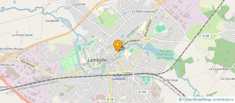 localisation de l'entreprise FOYER JEUNES STADE LAMBALLAIS à LAMBALLE-ARMOR