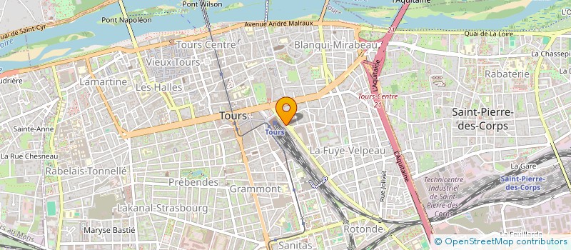 localisation de l'entreprise FOYER JEUNES TRAVAILLEURS REGION SNCF à TOURS