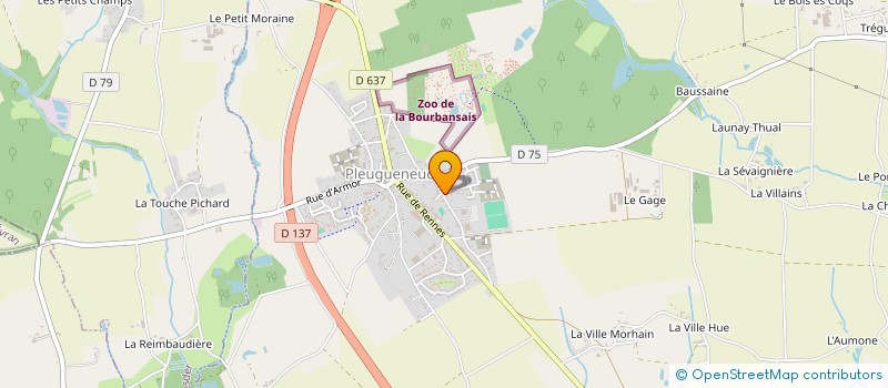 localisation de l'entreprise FOYER LAIC - CENTRE AERE  PLEUGUENEUC