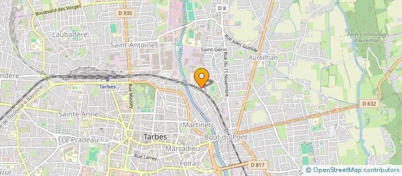 localisation de l'entreprise FOYER LAIQUE CASTOR AYDOT  TARBES
