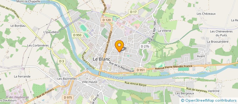 localisation de l'entreprise FOYER LAIQUE JEUNES EDUC POPULAIRE à LE BLANC