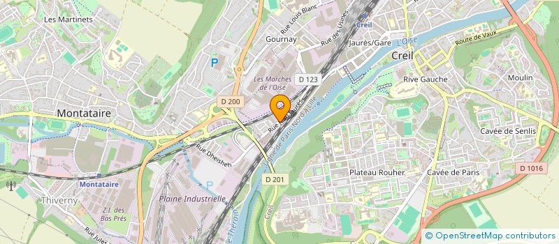 localisation de l'entreprise FOYER LES COMPAGNONS DU MARAIS  CREIL