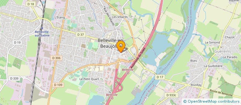 localisation de l'entreprise FOYER LES REMPARTS  BELLEVILLE-EN-BEAUJOLAIS