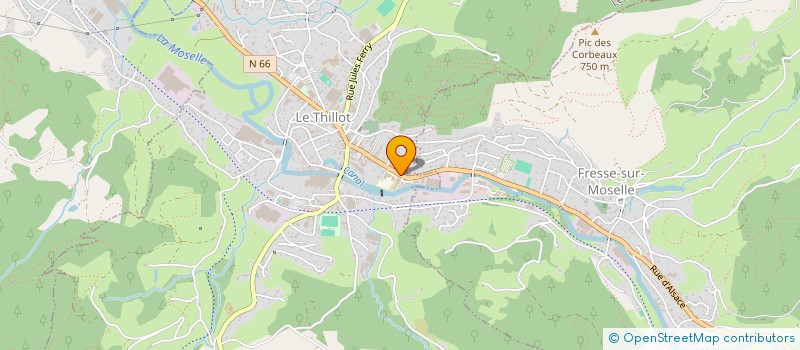 localisation de l'entreprise FOYER LES TILLEULS  LE THILLOT