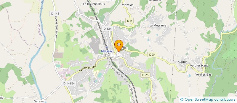 localisation de l'entreprise FOYER LOISIRS ALLASSAC à ALLASSAC