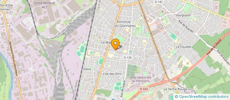 localisation de l'entreprise FOYER-LOISIRS FULBERT MASSON  LE MANS