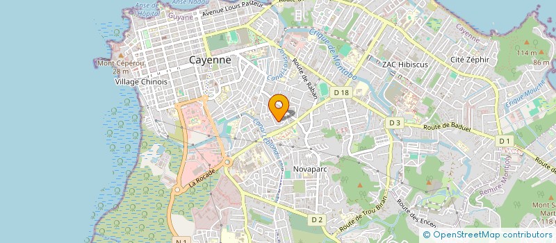 localisation de l'entreprise FOYER LYCEE CENTRE PLUS  CAYENNE