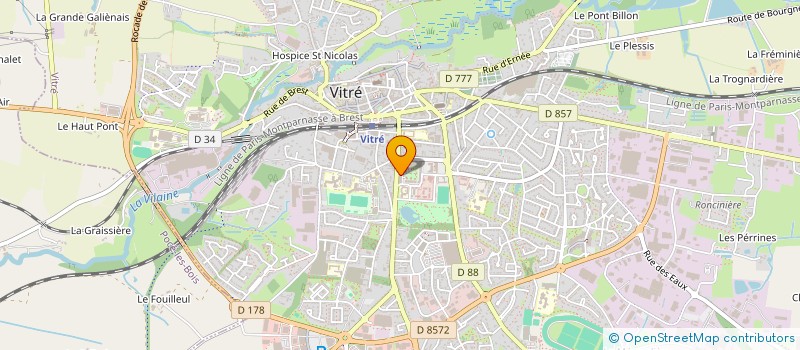 localisation de l'entreprise FOYER LYCEE D'ENSEIGNEMENT TECHNIQUE JEANNE D'ARC  VITRE