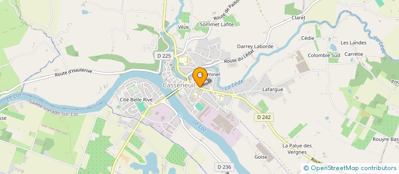 localisation de l'entreprise FOYER RURAL DE CASSENEUIL  CASSENEUIL