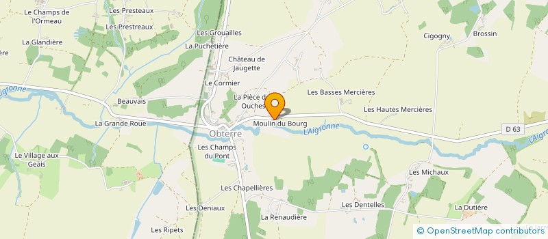 localisation de l'entreprise FOYER RURAL DE JEUNES ET D'EDUCATION POPULAIRE D'OBTERRE à OBTERRE