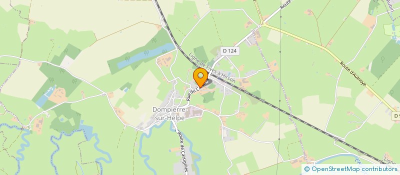 localisation de l'entreprise FOYER RURAL DE JEUNES ET D'EDUCATION POPULAIRE LAIQUE AVEC ASSOCIATIONS SPORTIVES  DOMPIERRE-SUR-HELPE