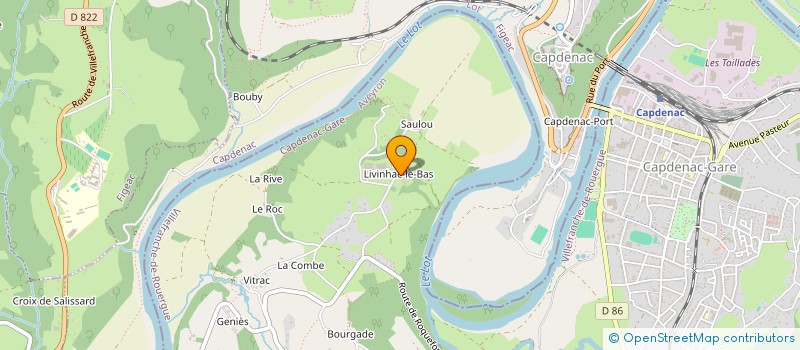 localisation de l'entreprise FOYER RURAL DE LIVINHAC LE BAS  CAPDENAC-GARE