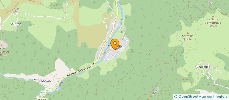 localisation de l'entreprise FOYER RURAL DE SAINT-JULIEN BOUTIERES  SAINT-JULIEN-D'INTRES