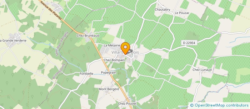 localisation de l'entreprise FOYER RURAL DE VILLARS LES BOIS  VILLARS-LES-BOIS