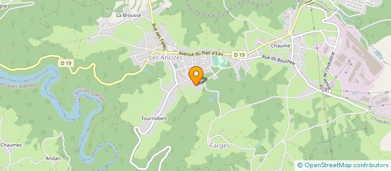localisation de l'entreprise FOYER RURAL DES ANCIZES COMPS  LES ANCIZES-COMPS