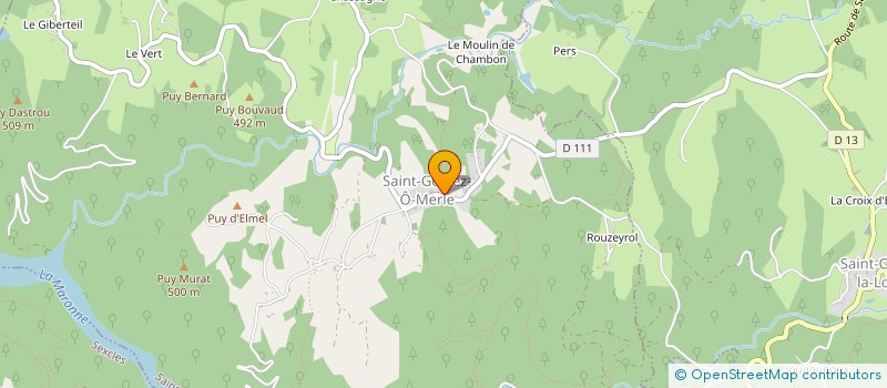 localisation de l'entreprise FOYER RURAL JEUNES ET EDU POPU  SAINT-GENIEZ-O-MERLE