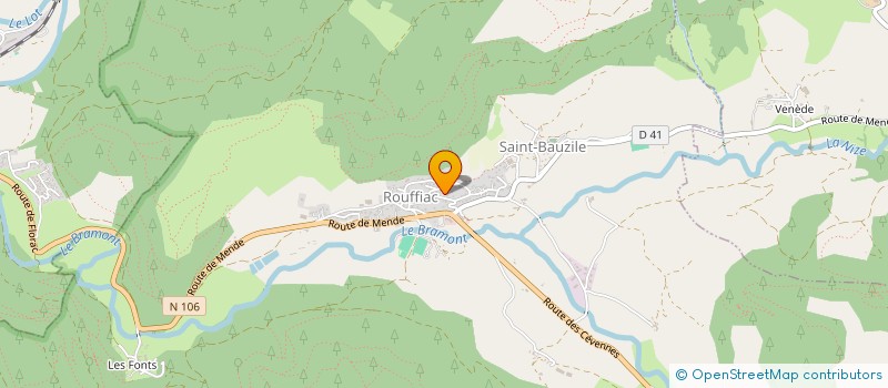 localisation de l'entreprise FOYER RURAL 'ROUFFIAC ANIMATION'  SAINT-BAUZILE