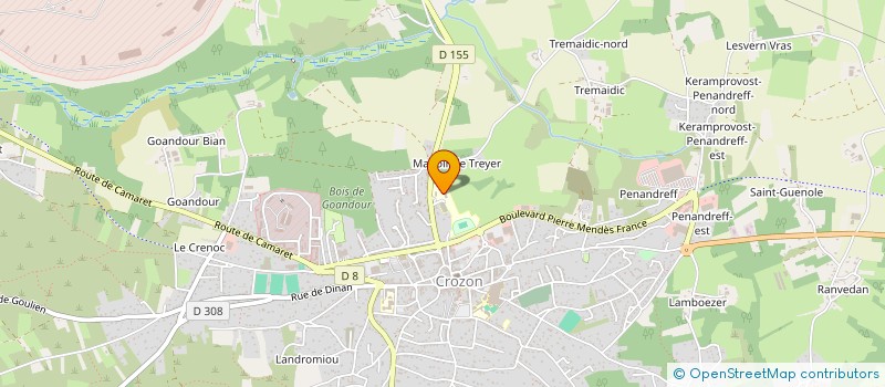 localisation de l'entreprise FOYER SOCIO EDUCATIF CES ALAIN - CROZON  CROZON