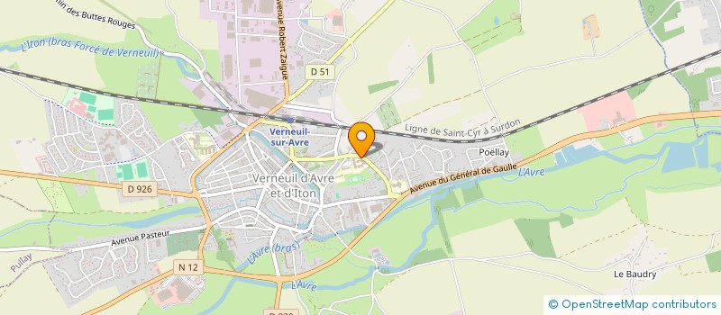 localisation de l'entreprise FOYER SOCIO-EDUCATIF COLLEGE DE VLAMINCK DE VERNEUIL-SUR-AVRE  VERNEUIL D'AVRE ET D'ITON