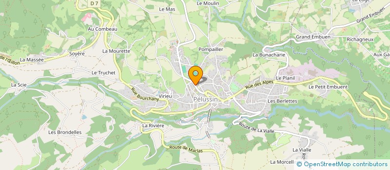 localisation de l'entreprise FOYER SOCIO EDUCATIF COLLEGE GASTON BATY  PELUSSIN