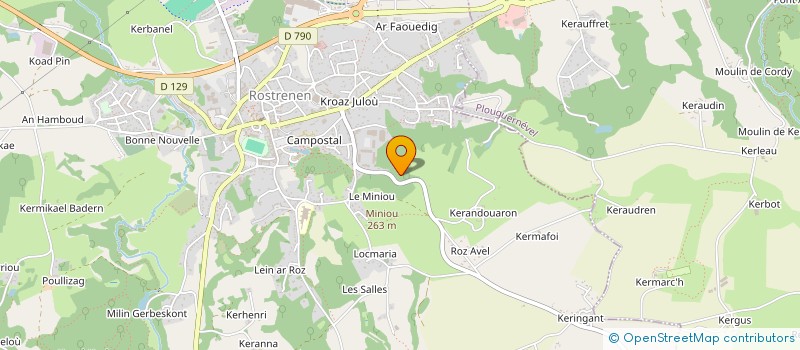 localisation de l'entreprise FOYER SOCIO EDUCATIF DE ROSTRENEN  ROSTRENEN