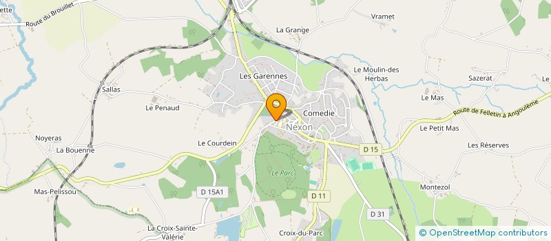 localisation de l'entreprise FOYER SOCIO EDUCATIF DES ELEVES DU COLLEGE ARSENE BONNEAUD à NEXON