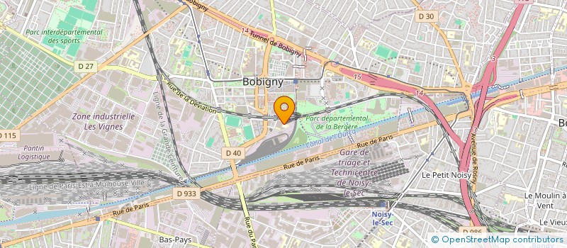 localisation de l'entreprise FOYER SOCIO-EDUCATIF DU COLLEGE ANGELA DAVIS DE BOBIGNY  BOBIGNY