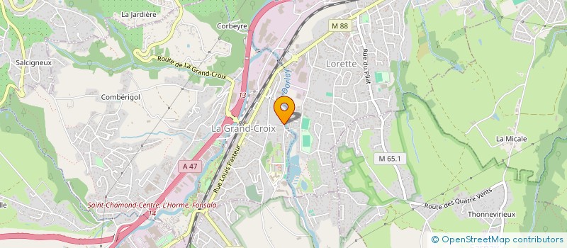 localisation de l'entreprise FOYER SOCIO-EDUCATIF DU COLLEGE CHARLES EXBRAYAT  LA GRAND-CROIX