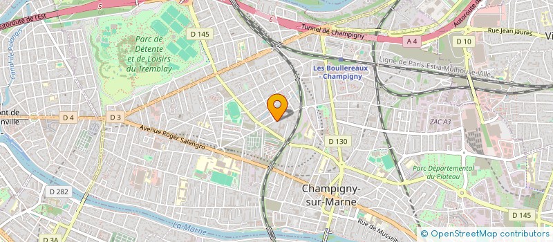 localisation de l'entreprise FOYER SOCIO-EDUCATIF DU COLLEGE D'ENSEIGNEMENT TECHNIQUE DE GARCONS DE CHAMPIGNY SUR MARNE  CHAMPIGNY-SUR-MARNE