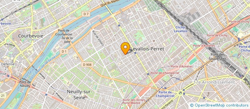 localisation de l'entreprise FOYER SOCIO-EDUCATIF DU COLLEGE DANTON  LEVALLOIS-PERRET