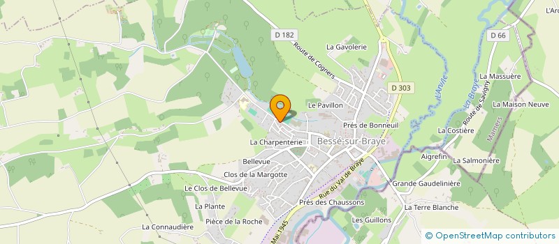 localisation de l'entreprise FOYER SOCIO EDUCATIF DU COLLEGE DE COURTANVAUX  BESSE-SUR-BRAYE