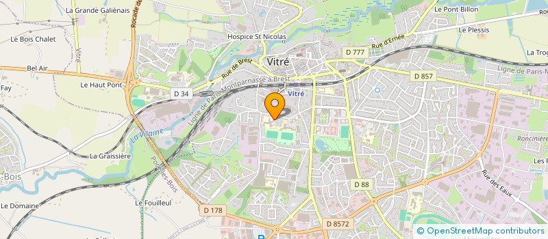 localisation de l'entreprise FOYER SOCIO-EDUCATIF DU COLLEGE GERARD DE NERVAL  VITRE